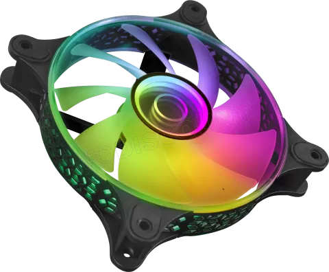 Photo de Ventilateur boitier Mars Gaming MF-3D RGB - 12cm (Noir)