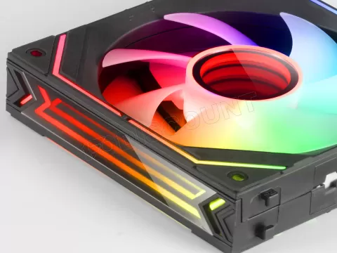 Photo de Ventilateur boitier Mars Gaming MF-Linkfinity RGB 12cm (Noir)