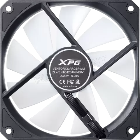 Photo de Ventilateur de boitier Adata XPG Vento R RGB - 12cm (Noir)