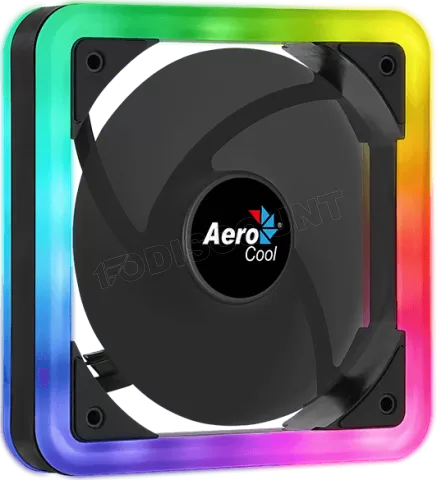 Photo de Ventilateur de boitier AeroCool Edge RGB 14cm (Noir)