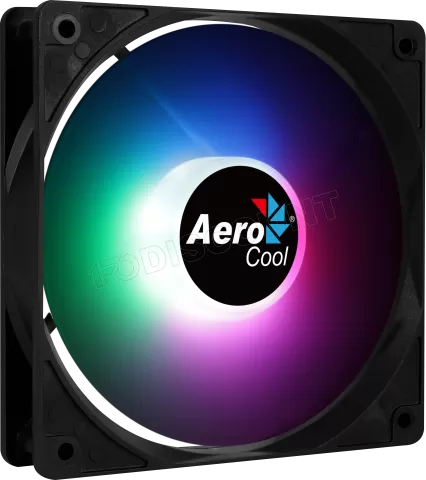 Photo de Ventilateur de boitier Aerocool Frost PWM RGB 12cm (Noir)