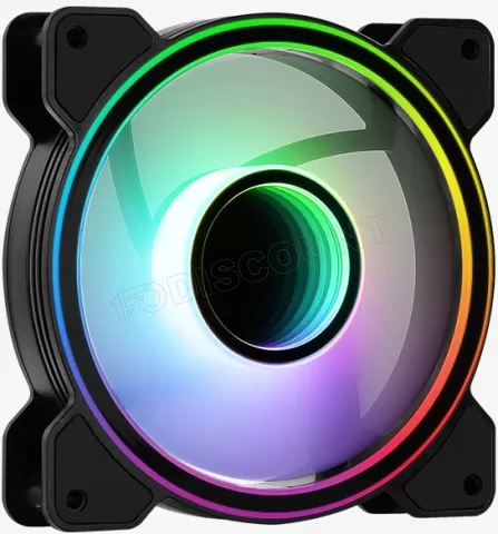 Photo de Ventilateur de boitier Aerocool Mirage RGB 12cm (Noir)