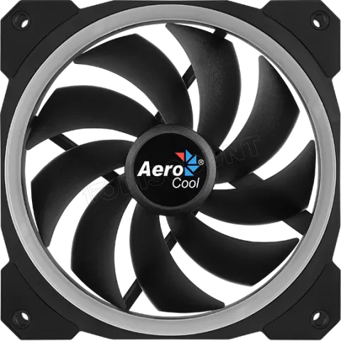 Photo de Ventilateur de boitier AeroCool Orbit RGB 12cm (Noir)