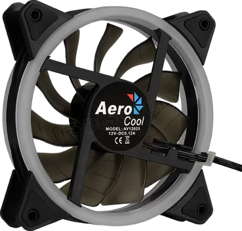 Photo de Ventilateur de boitier AeroCool Rev RGB 12cm (Noir)