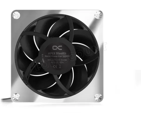 Photo de Ventilateur de boitier Alphacool Apex Stealth Metal Power - 12cm (Argent)