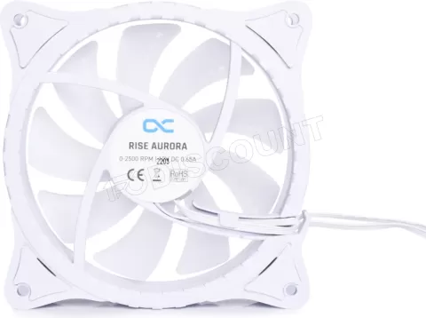 Photo de Ventilateur de boitier Alphacool Rise Aurora RGB - 12cm (Blanc)