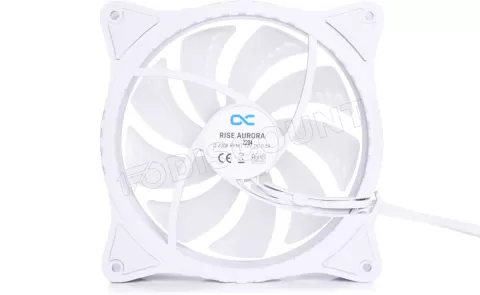 Photo de Ventilateur de boitier Alphacool Rise Aurora RGB - 14cm (Blanc)