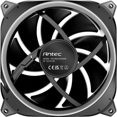 Photo de Ventilateur de boitier Antec Neo Prizm T3 RGB - 14cm (Noir)