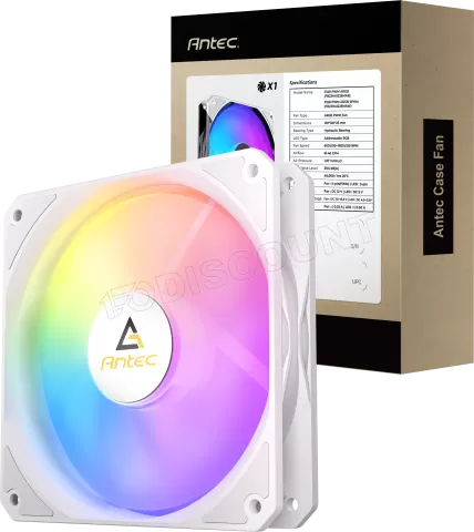 Photo de Ventilateur de boitier Antec P12 Reverse RGB - 12cm (Blanc)