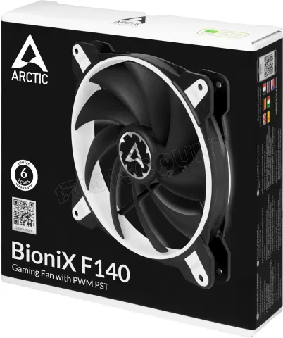 Photo de Ventilateur de boitier Arctic BioniX F140 - 14cm (Blanc/Noir)