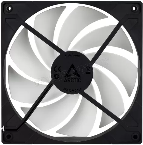 Photo de Ventilateur de boitier Arctic F14 Silent - 14cm (Noir/Blanc)