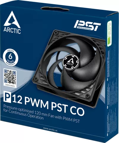 Photo de Ventilateur de boitier Arctic P12 PST Continuous Operation - 12cm (Noir)