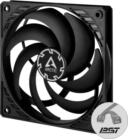 Photo de Ventilateur de boitier Arctic P12 Slim PST - 12cm (Noir)