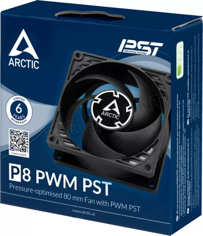 Photo de Ventilateur de boitier Arctic P8 PST - 8cm (Noir)