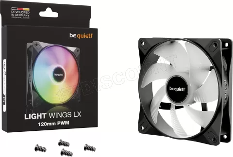 Photo de Ventilateur de boitier be quiet! Light Wings LX RGB - 12cm (Noir)