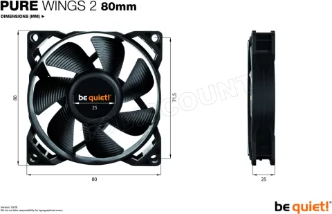 Photo de Ventilateur de boitier be quiet! Pure Wings 2 - 8cm (Noir)