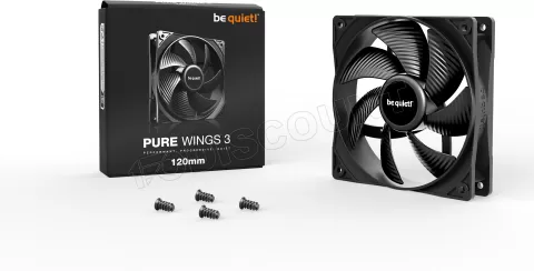 Photo de Ventilateur de boitier be quiet! Pure Wings 3 - 12cm (Noir)