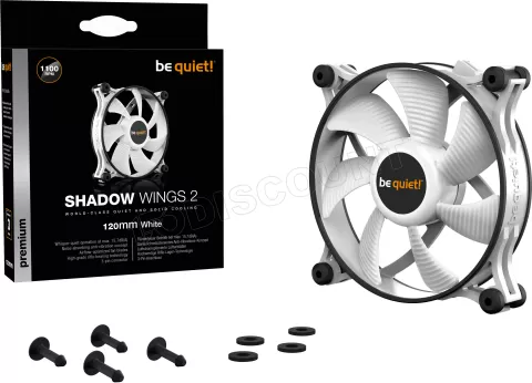 Photo de Ventilateur de boitier be quiet! Shadow Wings 2 - 12cm (Blanc)