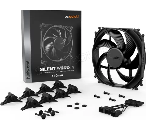 Photo de Ventilateur de boitier be quiet! Silent Wings 4 - 14cm (Noir)