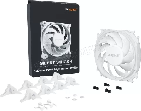 Photo de Ventilateur de boitier be quiet! Silent Wings 4 Haute-vitesse - 12cm (Blanc)