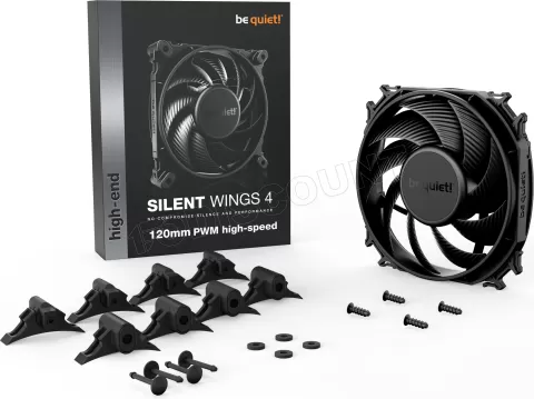 Photo de Ventilateur de boitier be quiet! Silent Wings 4 Haute-vitesse - 12cm (Noir)