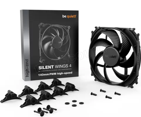 Photo de Ventilateur de boitier be quiet! Silent Wings 4 Haute-vitesse - 14cm (Noir)