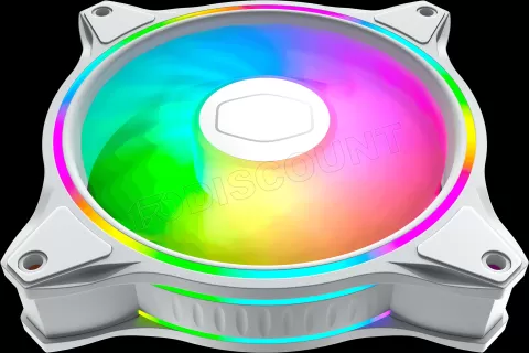 Photo de Ventilateur de boitier Cooler Master MasterFan MF120 Halo RGB 12cm (Blanc)