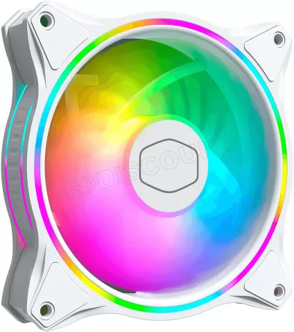 Photo de Ventilateur de boitier Cooler Master MasterFan MF120 Halo RGB 12cm (Blanc)