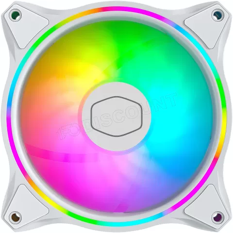 Photo de Ventilateur de boitier Cooler Master MasterFan MF120 Halo RGB 12cm (Blanc)