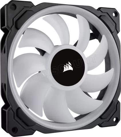 Photo de Ventilateur de boitier Corsair Dual Light Loop LL140 RGB - 14cm (Noir)