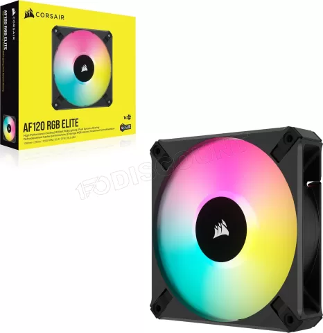 Photo de Ventilateur de boitier Corsair iCue AF Elite RGB - 12cm (Noir)