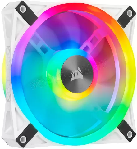 Photo de Ventilateur de boitier Corsair iCue QL120 RGB - 12cm (Blanc)