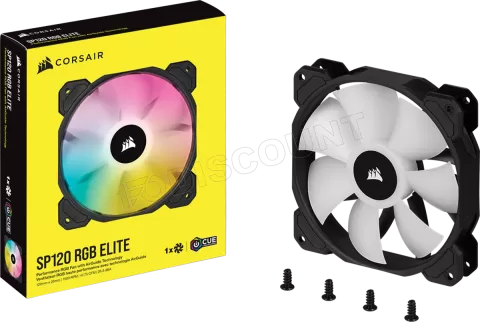 Photo de Ventilateur de boitier Corsair iCue SP120 Elite Performance PWM RGB - 12cm (Noir)