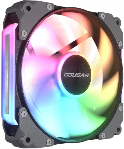 Photo de Ventilateur de boitier Cougar Apolar RGB - 12cm (Noir)