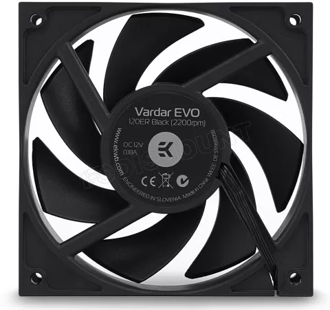 Photo de Ventilateur de boitier Ekwb EK-Vardar Evo 120ER BB 12cm (Noir)