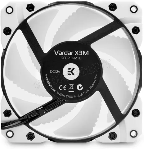 Photo de Ventilateur de boitier Ekwb EK-Vardar X3M 120ER DRGB 12cm (Blanc)