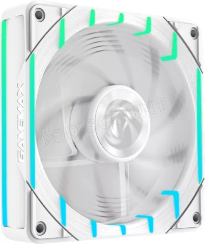Photo de Ventilateur de boitier Gamemax Tornado T12 RGB - 12cm (Blanc)