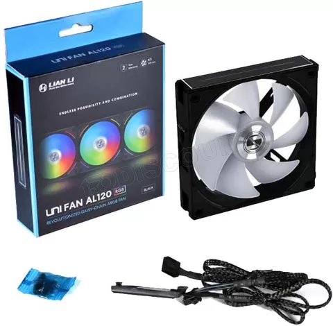 Photo de Ventilateur de boitier Lian Li Uni Fan AL RGB - 12cm (Noir)