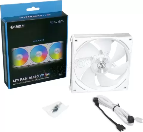 Photo de Ventilateur de boitier Lian Li Uni Fan AL V2 RGB - 14cm (Blanc)