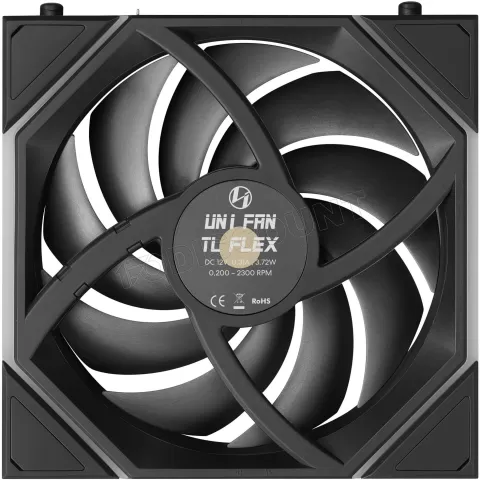 Photo de Ventilateur de boitier Lian Li Uni Fan TL Flex Reverse RGB - 12cm (Noir)