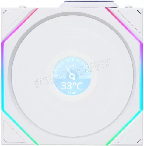 Photo de Ventilateur de boitier Lian Li Uni Fan TL Wireless LCD Reverse RGB - 12cm (Blanc)