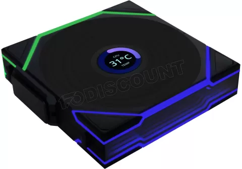 Photo de Ventilateur de boitier Lian Li Uni Fan TL Wireless LCD RGB - 12cm (Noir)