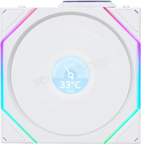 Photo de Ventilateur de boitier Lian Li Uni Fan TL Wireless LCD RGB - 14cm (Blanc)
