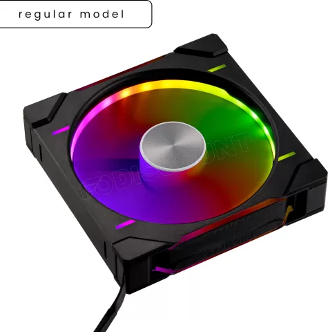 Photo de Ventilateur de boitier Phanteks D30 Regular Airflow RGB - 14cm (Noir)