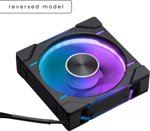 Photo de Ventilateur de boitier Phanteks D30 Reverse Airflow RGB - 14cm (Noir)