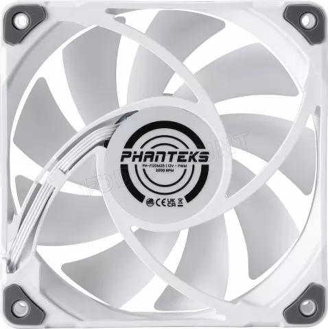 Photo de Ventilateur de boitier Phanteks M25 RGB - 12cm (Blanc)