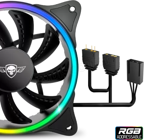 Photo de Ventilateur de boitier Spirit of Gamer AirForce Circle RGB - 12cm (Noir)