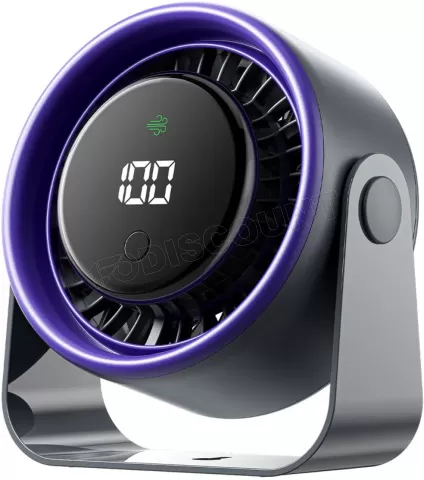 Photo de Ventilateur de bureau sur batterie Vention Lite 01 - Ø13cm (Noir/Violet)
