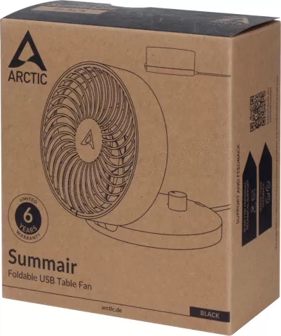 Photo de Ventilateur de bureau USB Arctic Summair (Noir)