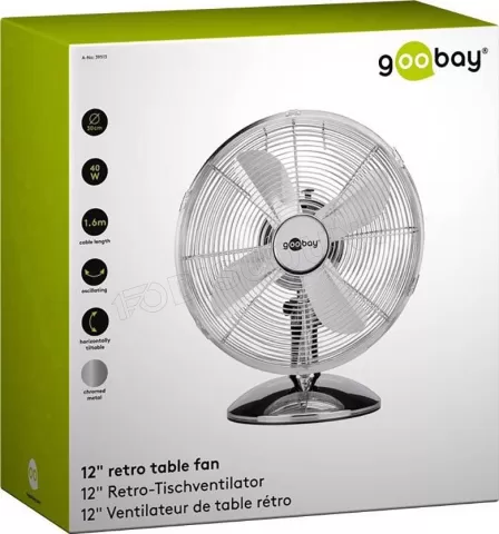 Photo de Ventilateur de table Goobay - Ø 35cm (Argent)